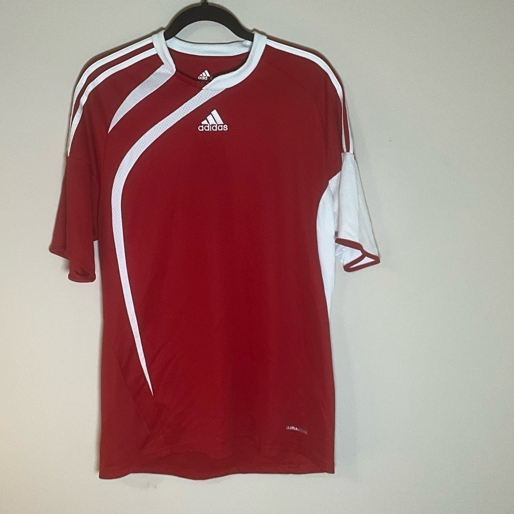 Adidas Red Jersey size large men hipster y2k​​​